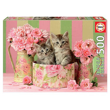Puzzle Gatitos con rosas - Banbury Arte